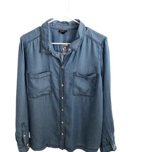 Torrid Blue Denim Button-Up Shirt